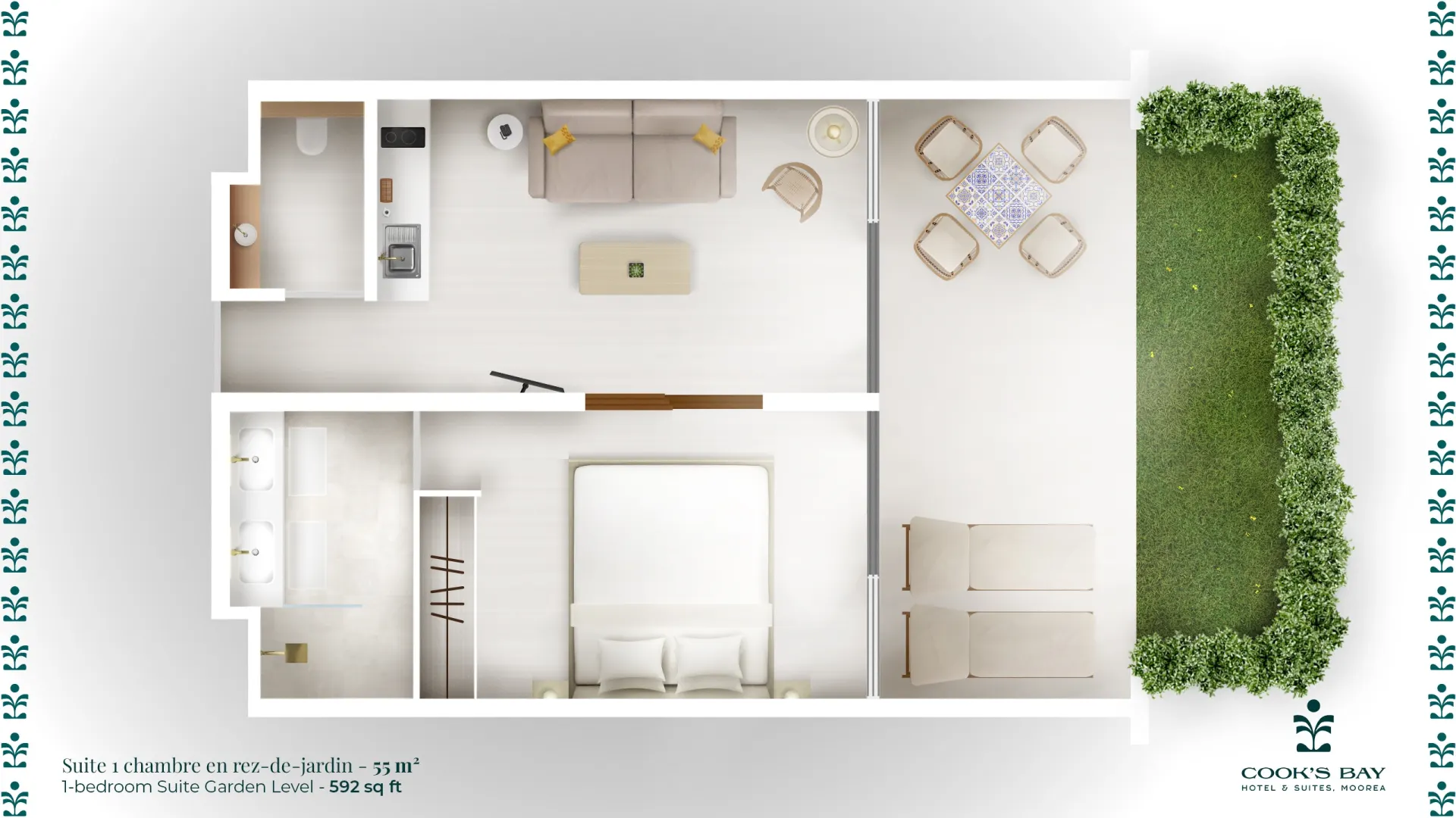 COOKS-BAY-SUITE-1BEDROOM-GARDEN